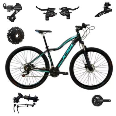Imagem de Bicicleta Ksw Mwza 29 Feminina 24 Marchas Index Quadro Aluminio Mtb SHIMANO K7-Feminino