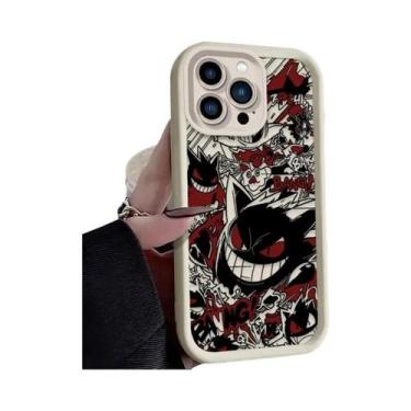 Imagem de Capa De Silicone Luxuosa Gengar Pokémon Para iPhone 17 16 15 14 13 12 