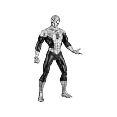 Imagem de Boneco Homem Aranha Blindado Marvel F5087 - Hasbro, Preto e Prata