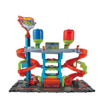 Imagem de Conjunto e Pista - Hot Wheels City - Lava Rápido Mega Torre - Mattel