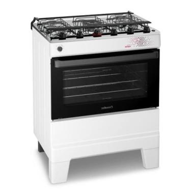Imagem de Fogão 5 Bocas Esmaltec de Piso Automático Mesa de Inox 84L Ideal Maste