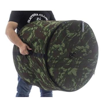 Imagem de Bag de Bumbo Batera Clube BC Camuflagem 22 com reforço interno e alça 