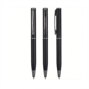 Imagem de Mini Canetas Esferográficas  Tinta Preta, Prata e Preto - A1, Kit 3 Ca