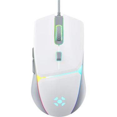 Imagem de Mouse Gamer Fortrek Crusader Branco 12800 Dpi Usb