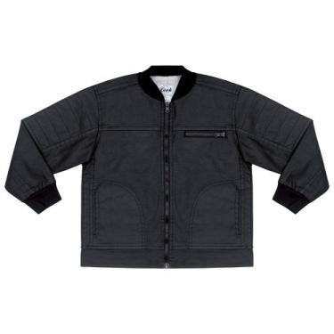 Imagem de Jaqueta Juvenil Look Jeans Resinado Preto, 4