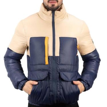 Imagem de Jaqueta Puffer Forum Relax Areia/Marinho, M, Masculino