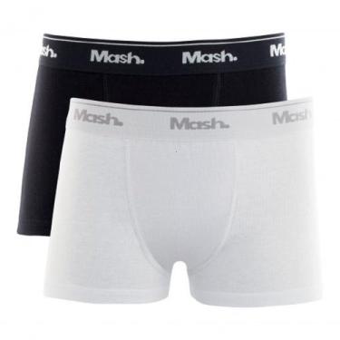 Imagem de Kit C/10 Cuecas Boxer Mash Infantil 110.07, Preto/Branco, GG