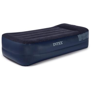 Imagem de Colchão Inflável de Solteiro com Bomba de Ar Interna, INTEX 64121EP, Preto