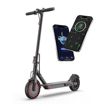 Imagem de Patinete Elétrico MAXSHOT Cinza e Vermelho Motor 350W Bateria 36V 5.2Ah Pneu 21,6cm Dobrável Modelo V7