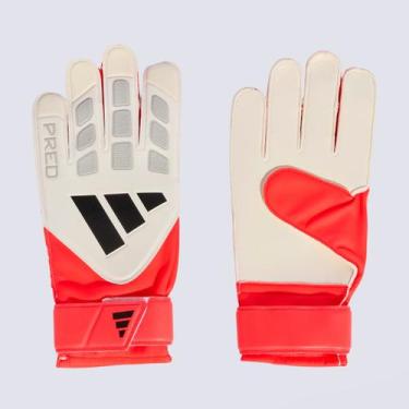 Imagem de Luva Adidas Predator Training Branca e Vermelha, 11