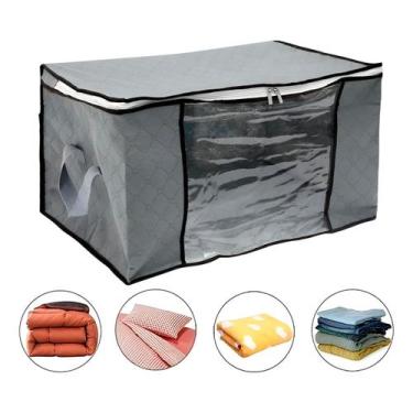 Imagem de Saco Organizador De Roupas Grande Suporta 30kg Com Zíper - Genérica