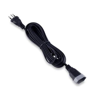 Imagem de Extensão Cordão Prolongador Tripolar 10A Preto 5 Metros - Force Line