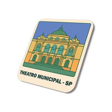 Imagem de Imã de Geladeira Souvenir Ponte Estaiada São Paulo 5x5cm - M-Planner