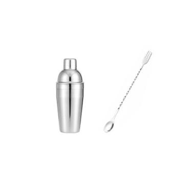 Imagem de Coqueteleira Coador e Colher Bailarina Inox Drinks Bartender - casa ch