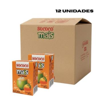Imagem de Água De Coco Sococo Mais Tangerina 200ml - CX Com 12UN
