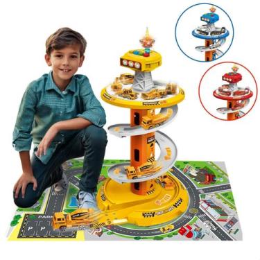Imagem de Pista de Carrinho Infantil Luz e Som Garagem com 3 Carrinhos Inclusos 