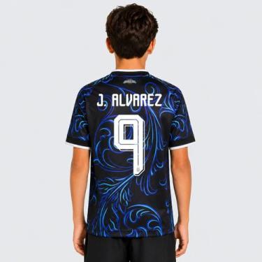Imagem de Camisa Adidas Argentina Away 2026 Juvenil 9 J. ALVAREZ, 16 ANOS
