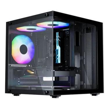 Imagem de Gabinete Gamer BG-066 Life Preto Bluecase Vidro Temperado
