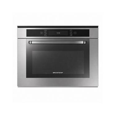 Imagem de MICRO-ONDAS BRASTEMP 60CM COM GRILL 40L DE EMBUTIR EM AÇO INOX 220V BMO40ARBNA