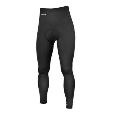 Imagem de Calça Ciclismo Bike Acolchoada Forro Espuma Bolso Masculina Preta High