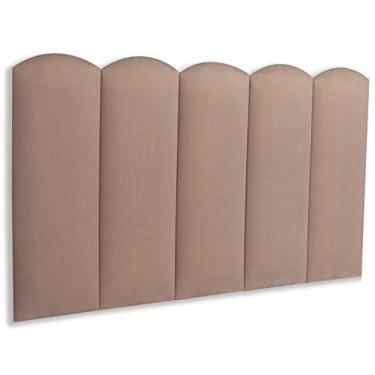 Imagem de Cabeceira Solteiro Estofada Cama Box Modulada Formato Nuvem 100 X 60 Cm Blu Interiores Cor:Suede Bege