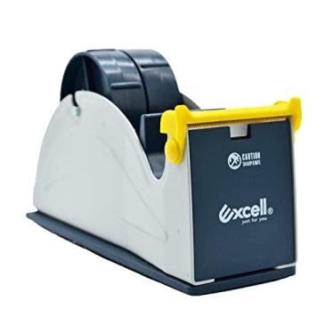 Imagem de WOD TTD2SD – Dispensador de fita de aço para mesa de mesa, azul e cinza – serve para fita de até 5 cm de largura, comporta núcleo de 7,6 cm, base de borracha pesada para estabilidade