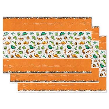 Imagem de American Greetings Dinosaur Birthday Party Supplies, Plastic Table Covers (3-Count)