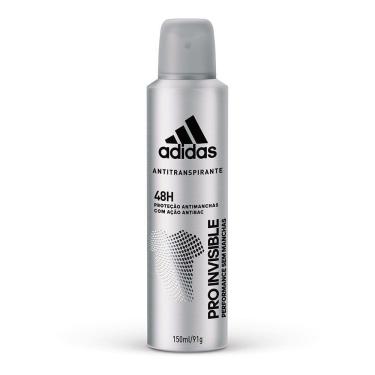 Imagem de Desodorante Adidas PRO Invisible Aerosol Antitranspirante Masculino 48h 150ml