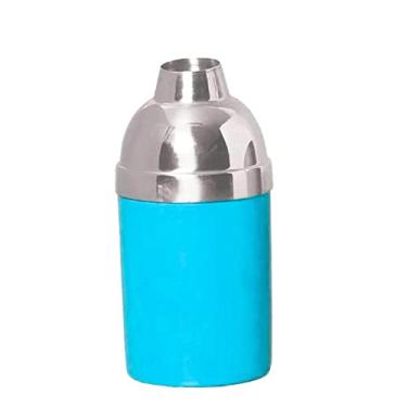 Imagem de Porta Garrafa de Cerveja em Alumínio e Isopor Térmico 300Ml - Azul