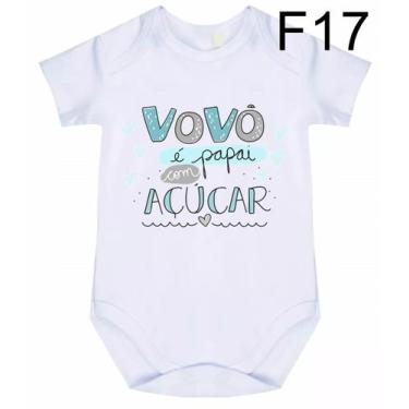 Imagem de Body Bebê Frases Vovô É Papai Com Açúcar F17 - Meu Bebê