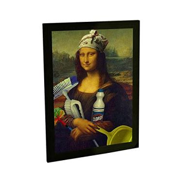 Imagem de Quadro Decorativo Monalisa Limpeza Humor Arte Geek 03
