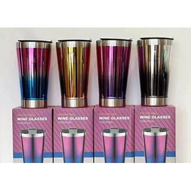 Imagem de Copo Térmico Colorido Com tampa Cerveja Chopp Inox 473ml