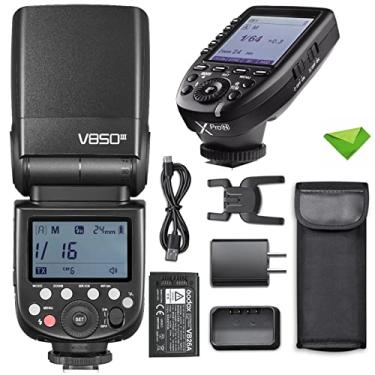 Imagem de Flash Godox V850III com gatilho de flash Godox Xpro-N 7.2V/2600mAh HSS 1/8000 2.4G 1.5s Tempo de reciclagem 450 Flash de câmera pops de potência total para câmeras DSLR com sapatas padrão