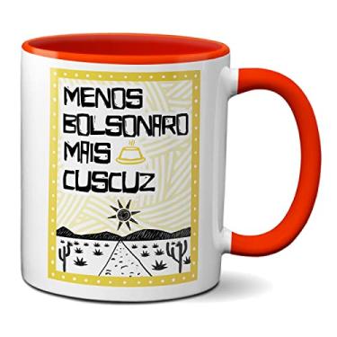 Imagem de Caneca Criativa Sertão Menos Bolsonaro Mais Cuscuz (Vermelha)