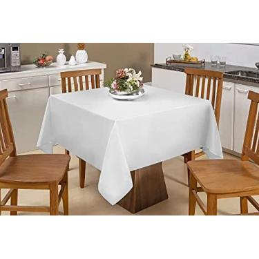 Imagem de Toalha De Mesa Quadrada 1,50x1,50 Vison Branco 4 lugares