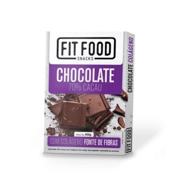Imagem de Chocolate 70% Colágeno Fit Food 40G - 12 Unidades