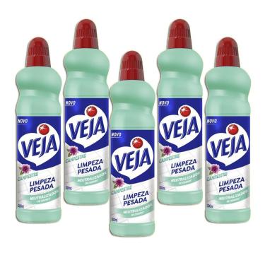 Imagem de Veja Gold Limpeza Pesada Floral Campestre Com 500Ml Kit 5