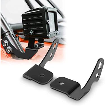 Imagem de Suporte de barra de luz RZR, suporte de luz para cubo de LED KEMIMOTO, à prova de ferrugem 1 par de suporte de barra inferior de aço inoxidável compatível com Polaris RZR XP 900 1000