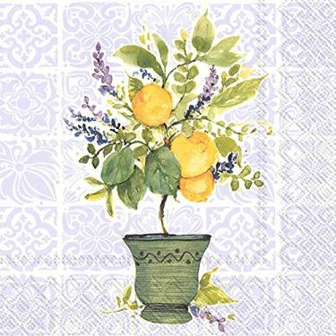 Imagem de Boston International Guardanapos de papel IHR com 3 camadas, tamanho 20 unidades, limoeiro