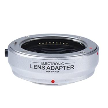 Imagem de FocusFoto Anel adaptador de foco automático AF eletrônico para quatro terços de lentes 4/3 para Olympus PEN Panas0nic Lumix Micro quatro terços (MFT, M4/3) suporte sem espelho corpo da câmera como DMW-MA1 MMF-1 MMF-2 MMF-3 (prata)