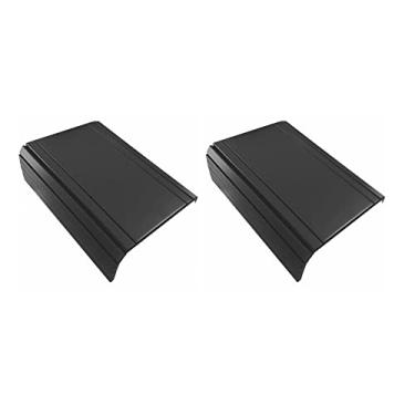 Imagem de Kit 02un Esteiras Suporte Reta Flexivel P/Braço Sofá Preta