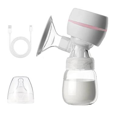 Imagem de Qudai Bomba de leite portátil integrada com tela de LED Bomba de mama elétrica para amamentação 2 modos 9 nível de sucção baixo ruído com protetor de mama de silicone de 22 mm 180 ml garrafa de leite