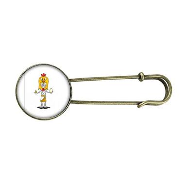 Imagem de Egito Múmia Hórus Chapéu de galinha retrô metal broche broche broche clipe jóias