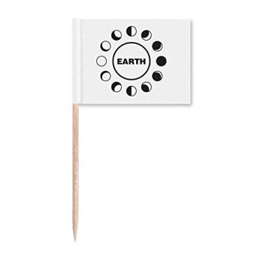 Imagem de Profit Loss Moon Fase Change Earth Toothpick Flags Marker Topper Decoração de Festa