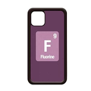 Imagem de Capa F Fluorine Elemento Químico Ciência para iPhone 11 Pro Max para Apple Mobile Case Shell