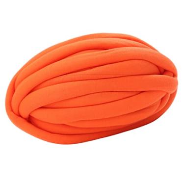Imagem de Fio grosso de tricô volumoso de lã gigante fio de tricô à mão enchimento para crochê cama de animal de estimação cobertor artesanato, laranja amarelo