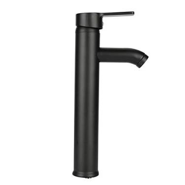 Imagem de Torneira de pia de banheiro okjhfd, torneira misturadora de aço inoxidável durável, torneira de pia de lavatório quente e fria para banheiro