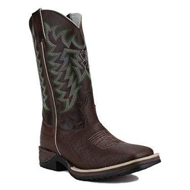 Imagem de Bota Mr West BD001 VD/BCO C. Café CM F. Tabaco M.W 175 Tamanho:41;Cor:Marrom