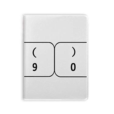 Imagem de Símbolo de teclado 9 0 Art Deco, presente moderno, capa de chiclete, diário de capa macia