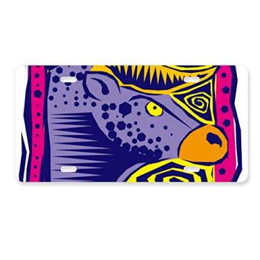 Imagem de DIYthinker Constellation Taurus México Cultura Gravação Placa de Licença Decoração de Carro Acessório de Aço Inoxidável